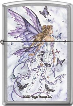 a drawing of a fairy with butterflies around her