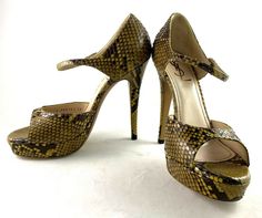 Yves Saint Laurent Attention: this is authentic brand name item. Comes with the original box.  YSL Yves Saint Laurent Python Yellow Tribute Shoes Sandals size 38 Size 38 Python Leather Color: Yellow Made In Italy Payment: PayPal, and other. Payment must be received in 3 days after auction ends, unless agreed otherwise.  Shipping & Handling: $15 for US via USPS, We ship Worldwide, please calculate shipping fee based. SHIPPING AND HANDLING: Initiate the return process by going into My eBay; locate Postal Service, Python, Shoes Women Heels, Yves Saint Laurent, Shoes Sandals, Original Box, Saint Laurent, Shoes Heels, Shoe Accessories