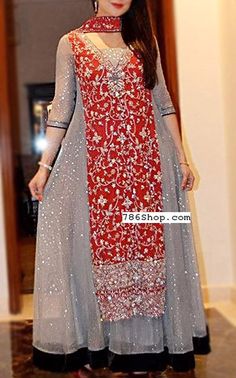 Pakistani Dresses online shopping in USA, UK. | Indian Pakistani Fashion clothes for sale with Free Shipping. Call +1 512-380-1085 A Line Pakistani Dress, Georgette Dresses With Sheer Dupatta For Wedding Guests, Wedding Guest Georgette Dress With Sheer Dupatta, Wedding Guest Dress With Sheer Dupatta In Georgette, Evening Chiffon Dress With Dupatta, Chiffon Evening Dress With Dupatta, Red Party Wear Dress In Georgette, Red Georgette Party Wear Dress, Red Georgette Formal Dress