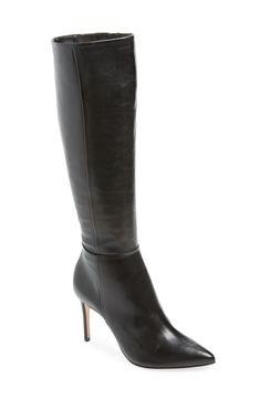 A knee-high boot set on a lofty stiletto heel serves as an impeccable standby style. Style Name:Schutz Magalli Knee High Boot (Women). Style Number: 5712323. Available in stores. Black Dress Boots, High Leather Boots, Leather Heeled Boots, Western Boots Women, Strap Sandals Women, Pointed Toe Boots, Knee High Leather Boots, Black Leather Boots, Womens Heels