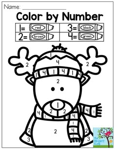 the color by number worksheet for children to learn numbers and subtracing