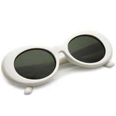 Description Measurements Shipping Retro and cool, these white oval clout sunglasses are designed with a rounded oval-shaped frame and round lenses in various colors. Complete with arms that taper at the ends and reinforced metal hinges, these chic sunglasses add a fun element to any outfit. Made with plastic based frame and 100% UV protected lenses. Lens Width: 51mm Nose Bridge: 17mm Lens Height: 41mm Total Width: 142mm Free Shipping Over $25 For USA Domestic Customers Click Here For Internation Trendy White Round Frame Sunglasses, Casual White Round Frame Sunglasses, Modern White Round Frame Sunglasses, White Uv Protection Round Frame Sunglasses, Retro Disco, Chic Sunglasses, Metal Hinges, Oval Sunglasses, Color Tone