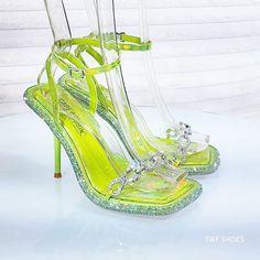 NEW ARRIVALS | Totally Wicked Footwear Lime Green Heels, Bling Heels, Pretty Heels, Green Heels, High Fashion Outfits, You Are Important, Retail Box, Leather High Heels, Will Turner