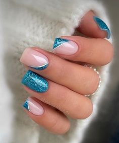 Acrylic Removal, Lines Nails, Pretty Lines, Line Nail Designs, Glitter Nail Designs, Unique Manicure, Acrylic Application, Milky Nails