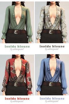 Discover this elegant blouse featured at number 1t on this free Sims 4 CC list under the Sims 4 CC clothes category! Boasting a deep V-neckline, charming ruffled accents, and buttoned cuffs, it’s a versatile piece for both formal and casual outfits. Available in a variety of swatches, from classic solids to vibrant florals, it pairs beautifully with skirts or high-waisted trousers. I’ve already styled it in my game, and it’s a Maxis Match favorite I can’t live without! This list is packed with regularly updated Sims 4 CC packs—don’t miss out!