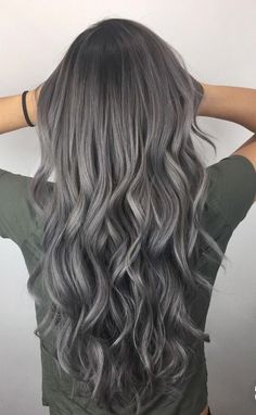 #gray #grayhair #silver #silverhair #hair @leblue215 Prevent Grey Hair, Rambut Brunette, Latest Hair Color, Best Hair Oil, Hair Color Balayage, Hair Color Trends