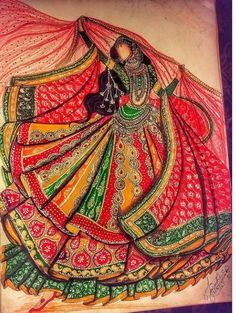 Beautiful#art#fashion Mandala Indian Art, Dress Mandala Art, Indian Sketch Art, Rajasthani Mandala Art, Desi Drawing Sketch, Rajasthani Dress Drawing, Indian Fashion Drawing, Fashion Doodle Art, Indian Fashion Sketches