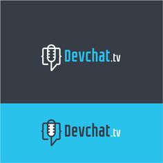 the logo for devchat tv, which is designed to look like a microphone