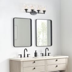 Usually ships in within 7 to 10 days when in stock. Live chat to confirm stock.Influenced by the vintage industrial designs of early 20th Century America, the transitional Belton lighting series has seeded glass shades and Midnight Black finish, adding a layer of retro design to the warm look.The Belton four light vanity fixture in midnight black provides abundant light for your bath vanity, while adding a layer of today's style to your interior design. Influenced by the vintage industrial desig Elegant Vanity, Vintage Industrial Design, Vanity Light Fixtures, Sea Gull Lighting, Generation Lighting, Bathroom Vanity Light, Bath Hardware, Bathroom Wall Lights, Adjustable Lighting