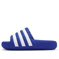 adidas Adilette 24 Slides 'Royal Blue White' IG9300 Adidas Logo Synthetic Slides For Streetwear, Adidas Sporty Slides For Training, Adidas Sporty Slides For Streetwear, Sporty Breathable Slides For Spring, Breathable Sporty Slides For Spring, Adidas Logo Slides For Sports In Spring, Adidas Slides For Sports In Spring, Spring Adidas Slides For Sports, Adidas Sporty Slides With Cushioned Footbed