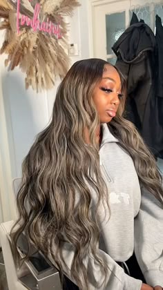 Sew In Curls, Black Hair Inspiration, Wig Install, Black Wig, Hair Life, Aesthetic Hair, Hair Colors, Cute Hairstyles