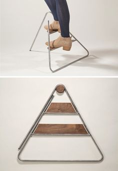 two pictures of a person sitting on a chair with their legs in the air and one showing