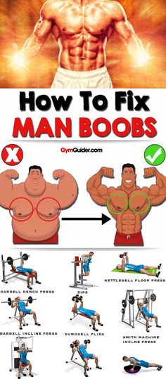 an image of how to fix man boos in the gym with instructions on how to do