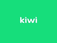 the logo for kiwii is shown on a green background with white letters that read kiwii