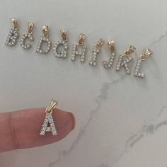 14K Gold Initial Pendant with CZ Gold Initial Pendant, Gold Letter Necklace, Gold Initial, Letter Pendants, Personalized Initials, Initial Pendant, Letter Necklace, Initial Necklace, Gold Pendant