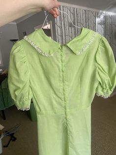 "Lovely handmade 1970's lime green semi sheer maxi dress! Zips up the back (just too small on me!) has a small spot, see photo Bust: 34\" Waist: 26\" Hips:36\" Shoulder to hem: 57\"" Sheer Maxi Dress, Lime Green, Lincoln, 1970s, Zip Ups, Long Sleeve Blouse, Maxi Dress, Womens Dresses, Green