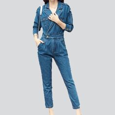 It's time to go back to the Y2K era and make history again with this sanded millennium inspired women's denim jumpsuit from 2023 Spring-Summer Collection! This classic masterpiece of a jumpsuit is tailored for the modern fashionista with a penchant for nostalgia. offering an unforgettable blend of style. comfort. and radiance.Unmissable Highlights: Y2K Inspired: Immerse yourself in the millennium's iconic fashion scene with this jumpsuit. a symbol of youthful exuberance and chic sophistication. Highlights Y2k, Womens Denim Jumpsuit, Iconic Fashion, Time To Go, Denim Jumpsuit, Summer Collection, The Modern, Overalls, Jumpsuit