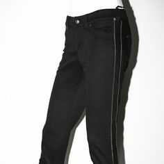 Size Xs Pants Are New With Tag, Excellent Condition 100% Authentic Guaranteed Or Your Money Back!!!! Black Color Fabric Is 97% & 3% Elastane Zippers At The Bottom Openings Measurements In Inches: Waist Across 14.5" Inseam 30" Raise 9" Bottom Leg Opening 5" Zipper Pants, Color Fabric, Pants Color, Fabric Color, Pant Jumpsuit, Black Color, Pants For Women, Jumpsuit, Money