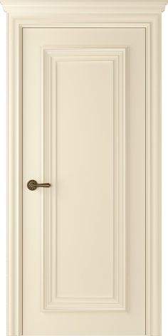 an open white door with a handle on it's left side and right side