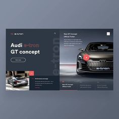 an image of a car brochure with the words audi on it