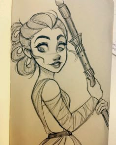 a drawing of a woman holding a baseball bat