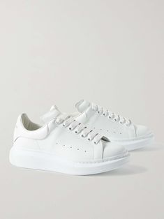 Shop ALEXANDER MCQUEEN Exaggerated-Sole Leather Sneakers, Explore the latest in-season ALEXANDER MCQUEEN collection today on MR PORTER Alexander Mcqueen Collection, Alexander Mcqueens, English Shop, Sole Sneakers, Sneakers For Men, Mr Porter, Up Styles, Fashion Advice, Summer Wardrobe