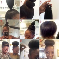 Bunning!!!!! How To Bun, Feed In Ponytail, Part Hair, Twisted Hair, Peinados Recogidos, Natural Hair Inspiration, Natural Hair Tips, Hair Crush