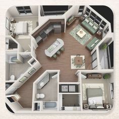 the floor plan of a two bedroom apartment with living room, dining area and kitchen