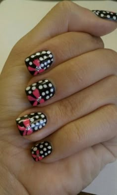 #nails Do It Yourself Nails, Dot Nails, Poka Dot, Fingernail Designs, Dots Nails, Get Nails, I Love Nails, Hot Nails, Fabulous Nails