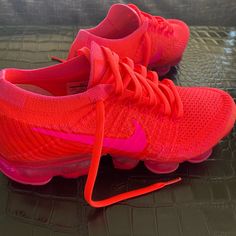 Sought After Color- Sold Out! Resale Prices Are Tripled On Most Platforms For New And Used. These Are New & Never Worn. Beautiful But I Need Size 8! Nike Volleyball Shoes, Nike Volleyball, Nike Shoes Women Fashion, February Nails, Running Sneakers Women, Nike Air Vapormax Flyknit, Vapormax Flyknit, White Running Shoes, Nike Roshe Run