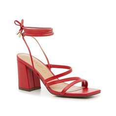 Unisa-Canarie Sandal The Canarie sandal from Unisa is a sleek and playful addition to your favorite formal wear. Elevate your look in a sohisticated way with the intricate ankle wrap design and strappy details. Complete with a comfortable block heel to offer support as you dance the night away. Red Sandals, Ankle Wrap, Red Heels, Formal Wear, Block Heels, Sleek, Sandals, Heels, Red