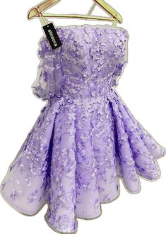 Lavender Flowers Homecoming Dresses Lavender Mini Dress For Prom, Lavender Mini-length Dress For Prom, Lavender Mini Length Dress For Prom, Purple Mini Dress For Prom, Lavender Mini Dress For Wedding, Lavender Dress For Spring Homecoming, Purple Mini Dress For Wedding And Prom Season, Lavender Homecoming Dresses For Summer, Lavender Mini Dress For Spring Wedding