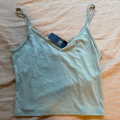 Sage Abercrombie&Fitch Cropped Tank Top Bnwt. Part Of Their “Sleepwear” Collection But Can Be Worn Anywhere. It Means It’s Extremely Soft! Knit Pattern As Well. Very Cute! Fitted Tops For Summer Loungewear, Green Crop Top For Spring Loungewear, Spring Cami Top For Loungewear, Fun Clothes, Trendy Dress Outfits, Trendy Dress, Knit Pattern, Aesthetic Room, Trendy Dresses