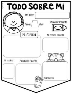 the spanish language worksheet for children to learn how to read and understand things