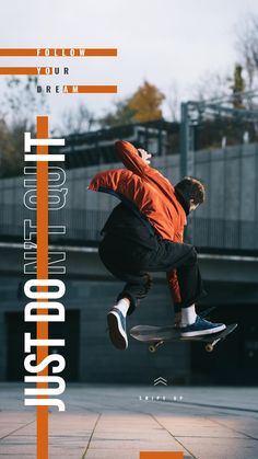 a man flying through the air while riding a skateboard