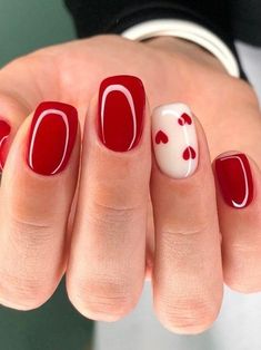 Short Red Nails, Nails Styles, Red Gel Nails, Cute Gel Nails, Short Nail Designs, Dipped Nails