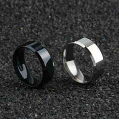 Sleek, black and sophisticated, this ring with a black titanium overlay is one of our best selling rings. Purchase it for yourself, or a loved from. Grandpa, brother, dad, boyfriend, husband, they will love this ring given the simple yet classy look. Titanium Rings For Men, Cincin Titanium, Mens Stainless Steel Rings, Ring Man, Titanium Ring, Ring Men, Titanium Rings, Charm Rings, Unisex Ring