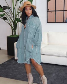 Product Name Loose Long Sleeve Asymmetrical Denim Shirt Dress MEM-88499 Item NO. MEM-88499 Weight 0.67 kg = 1.4771 lb = 23.6336 oz Category Dresses Midi Dresses Creation Time 2023-06-14 Denim Shirt Dress Women, Long Denim Shirt, Denim Dresses Online, Denim Style Casual, Blue Denim Dress, Denim Dresses, Denim Shirt Dress, Denim Button Down, Thanksgiving Outfit