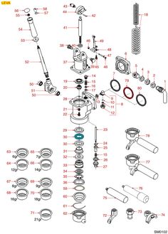 the parts for an engine and suspension system are shown in this diagram, which is also labeled