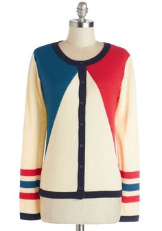 Primary Colorful Cardigan Colorful Cardigan, Women Sailing, Nautical Outfits, Colored Cardigans, Diy Fashion Clothing, Nautical Fashion, Vintage Sweaters, Get Dressed