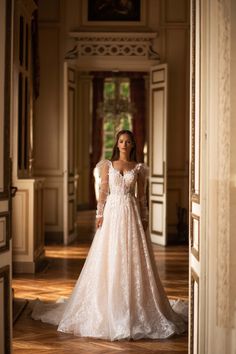 Champagne Wedding Dress with Lantern Sleeves and Beaded Embroidery Plus Size - WonderlandByLilian Simple Satin Wedding Dress, Nontraditional Wedding Dress, Champagne Evening Dress, Fairy Wedding Dress, Gothic Wedding Dress, Wedding Dress Champagne, Exquisite Gowns, Pink Formal Dresses, Red Evening Dress