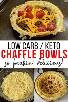 low carb / keto chaffle bowls so freaking delicious and easy to make