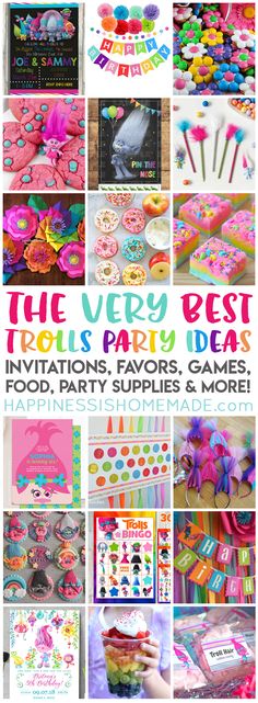 the very best birthday party ideas for girls and boys, including games, food, supplies, and more