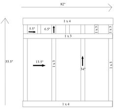 the measurements for a bathroom cabinet and shower stall are shown in this diagram, with an arrow pointing to the right