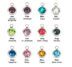 Birth Stone charm with the color of the month, with stainless steel, diameter 6mm, ideal for personalizing necklaces, bracelets, Living Locket etc. Material: Rhinestone and stainless stell diameter 6mm January: Siam February: Amethyst March: Aquamarine April: Crystal May: Emerald, June: Light Amethyst July: Siam August: Peridot September: Sapphire October: Rose November: Topaz December: Blue Zircon www.wodandfit.com www.facebook.com/wodefit www.etsy.com/es/shop/WodEFit www.instagram.com/wodandfi April Crystal, Guardian Angel Gifts, Angel Gifts, Best Friend Necklaces, Photo Charms, Adjustable Bangle, Jewelry Card, Letter Charms, Birthstone Charms