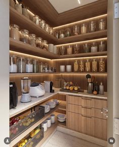 Food Storage Rooms, Kitchen Cabinetry Design, Desain Pantry, Kitchen Pantry Design, Kitchen Design Plans, House Design Kitchen, Kitchen Room Design, Pantry Design