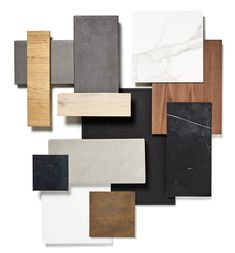 an assortment of different colors and shapes of tile