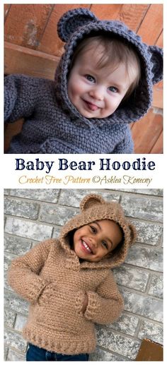 the baby bear hoodie crochet pattern is easy to make and looks adorable