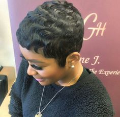 Short Curly Pixie, Beauty Hair Color, Cute Short Haircuts, Birthday Hair, Short Pixie Cut, Short Black Hairstyles