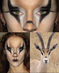 Halloween Animal Makeup, Wolf Makeup, Bird Makeup, Deer Makeup, Animal Makeup, Drag Make-up, Arte Grunge, 2024 Halloween, Halloween Makeup Inspiration